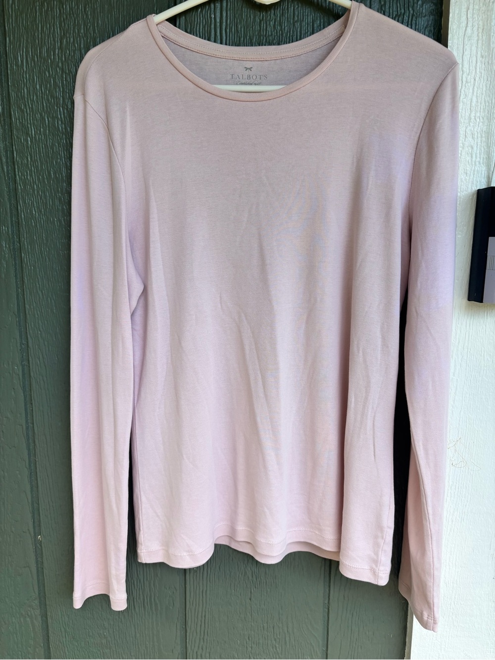 Talbots Ballet Pink Long Sleeve Pima Cotton Tee
